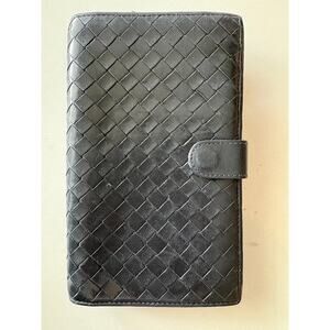 Vintage Bottega Veneta Intrecciato Continental Wallet - Black